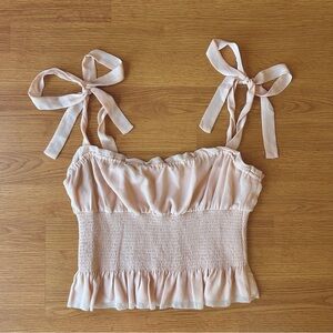 Wilfred Blush Camisole Top with Bow-Tie Straps